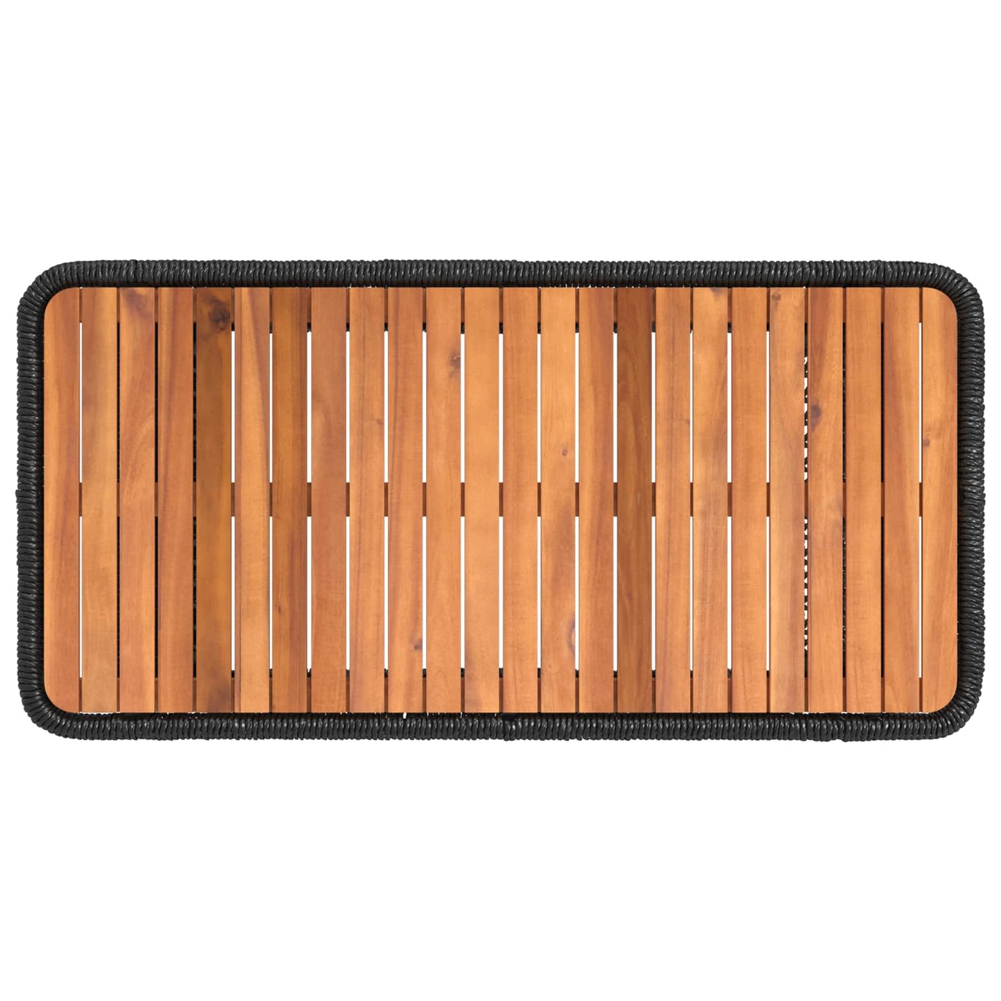 Tuin eettafelset met kussen 4 pcs Zwart en Crème poly rattan