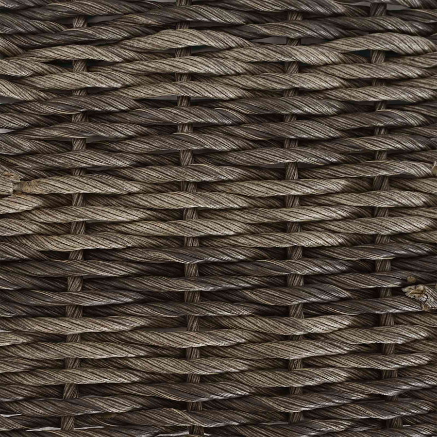 Tuin eettafelset 4 pcs Grijs en Donkergrijs poly rattan