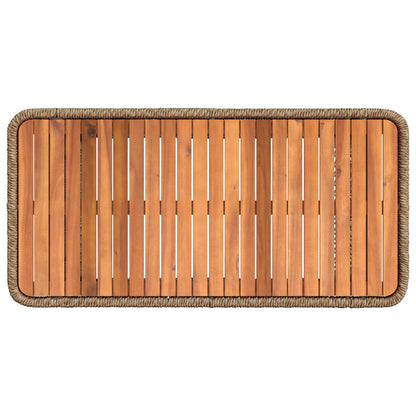 Tuin eettafelset met kussen 4 pcs Beige en Crème poly rattan