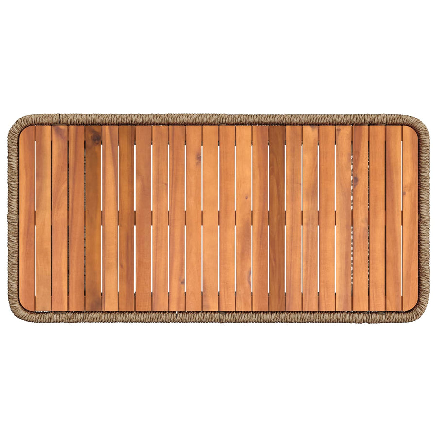 Tuin eettafelset met kussen 4 pcs Beige en Crème poly rattan