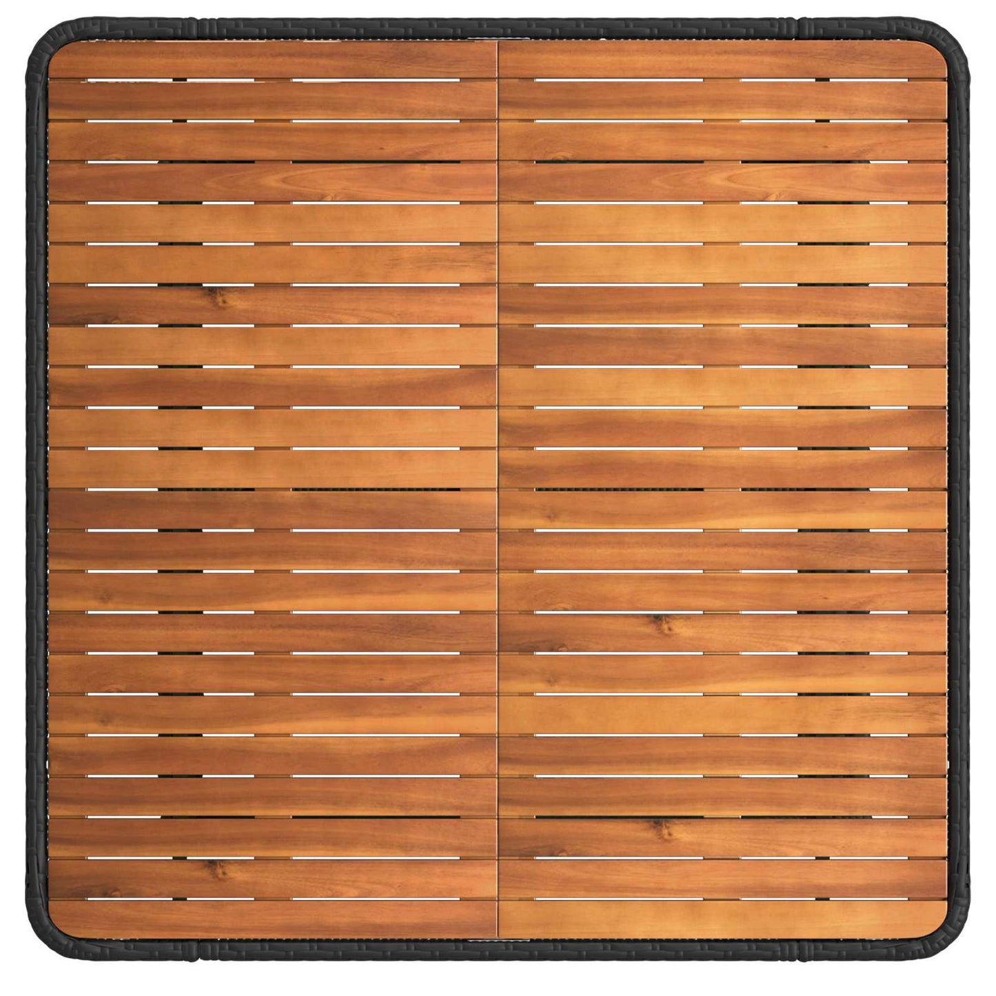 Tuin eettafelset 3 pcs Zwart en Grijs Poly Riet en Acaciahout