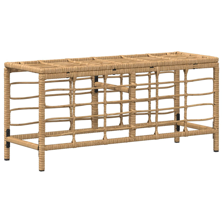 Tuin eettafelset 3 pcs Natuur en Wit Poly Riet en Acaciahout