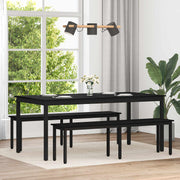Eettafel 180x90x75 cm bewerkt hout metaal