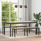 Eettafel 180x90x75 cm bewerkt hout metaal