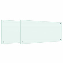 Keuken Achterwand 2 pcs Wit 90 x 40 cm gehard glas
