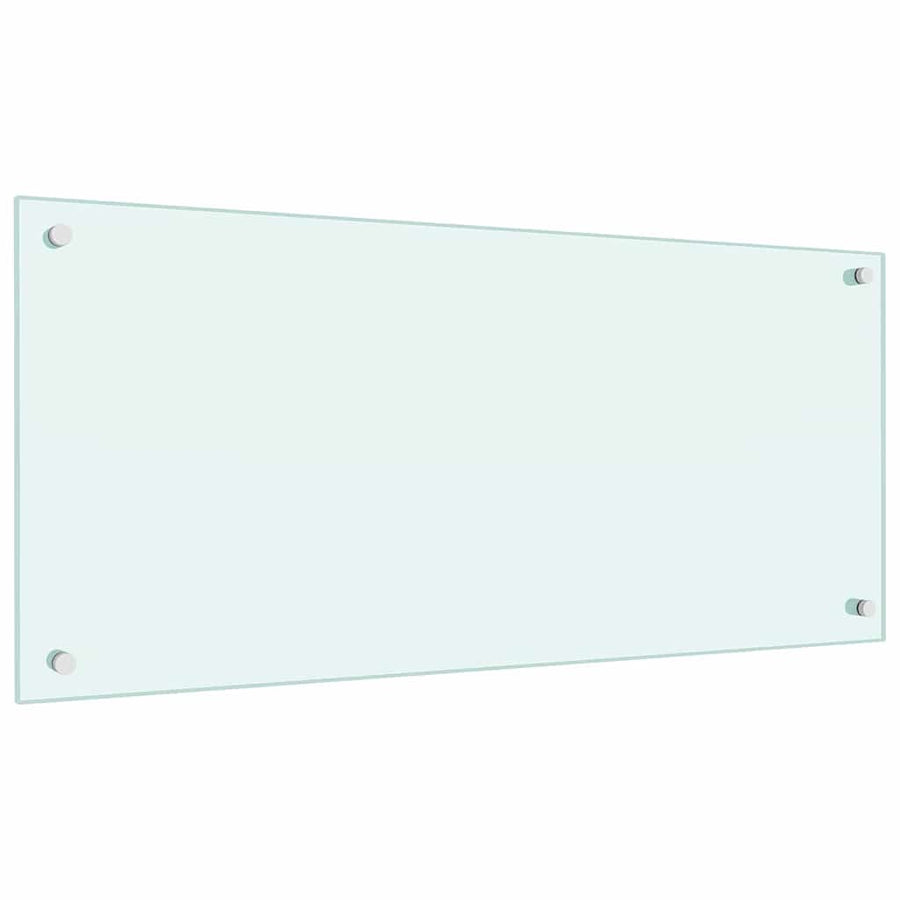 Keuken Achterwand 2 pcs Wit 90 x 40 cm gehard glas