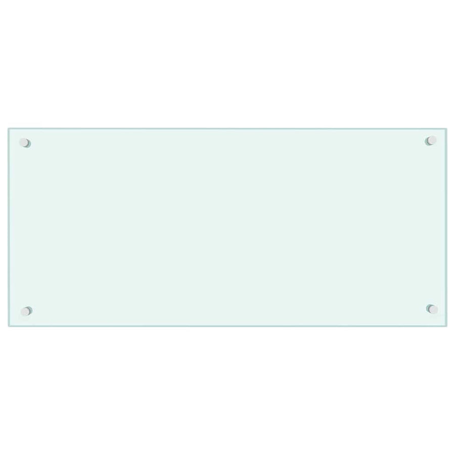 Keuken Achterwand 2 pcs Wit 90 x 40 cm gehard glas