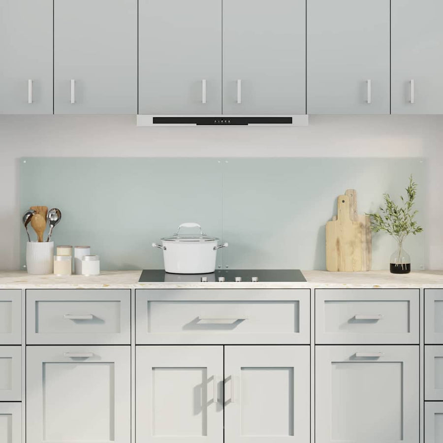 Keuken Achterwand 2 pcs Wit 90 x 50 cm gehard glas