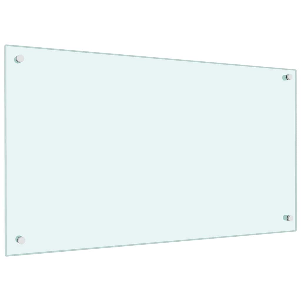 Keuken Achterwand 2 pcs Wit 90 x 50 cm gehard glas