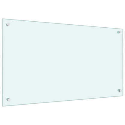 Keuken Achterwand 2 pcs Wit 90 x 50 cm gehard glas