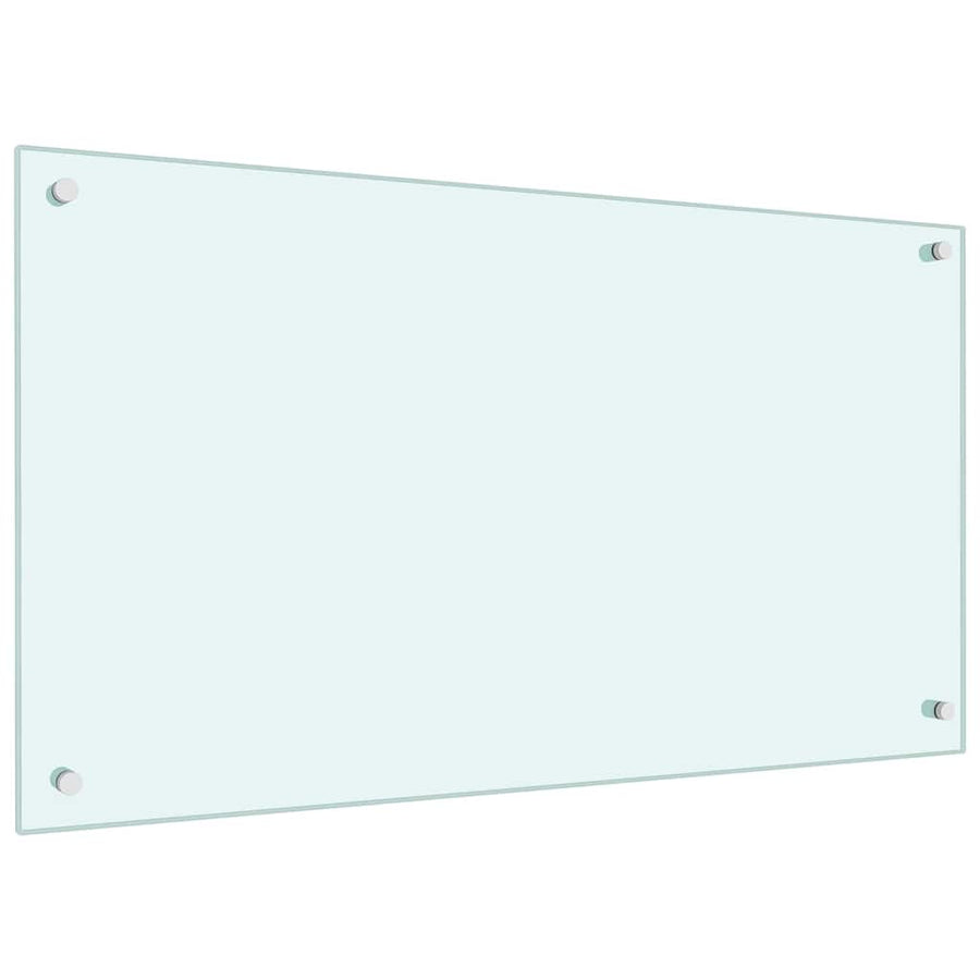 Keuken Achterwand 2 pcs Wit 90 x 50 cm gehard glas
