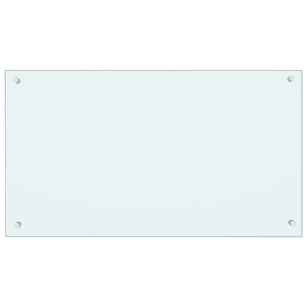 Keuken Achterwand 2 pcs Wit 90 x 50 cm gehard glas