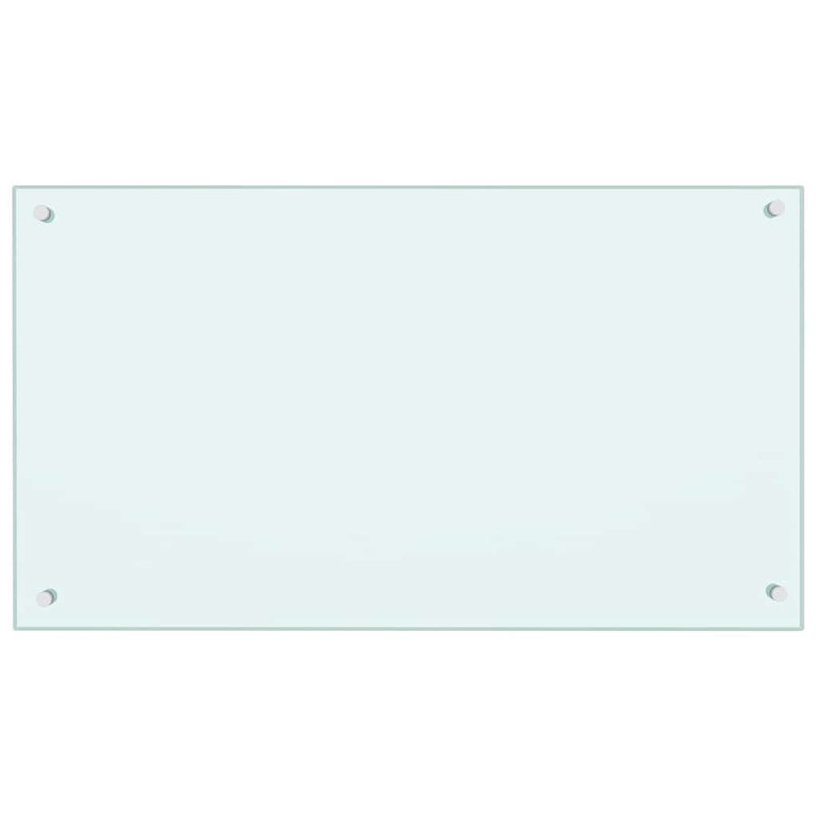 Keuken Achterwand 2 pcs Wit 90 x 50 cm gehard glas