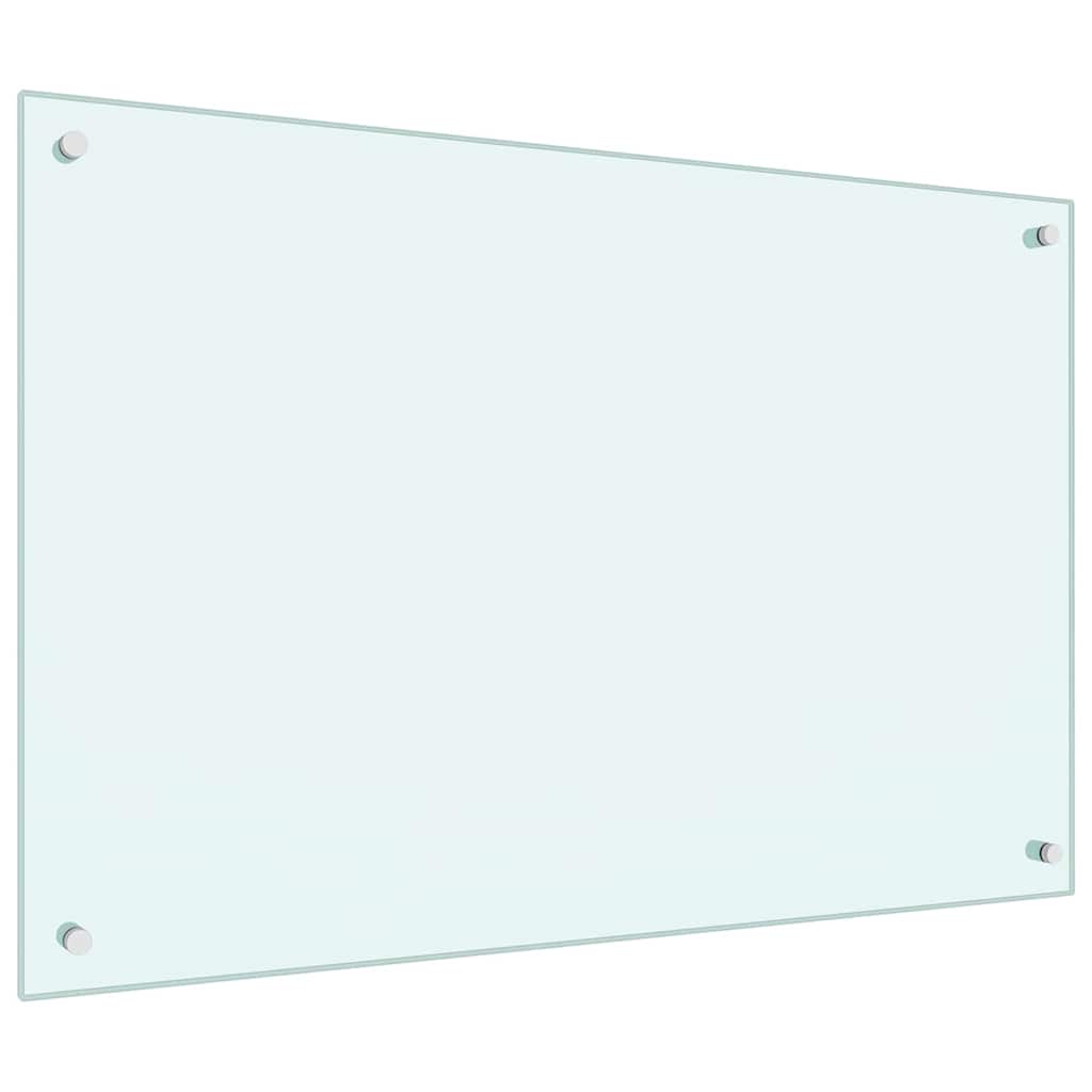 Keuken Achterwand 2 pcs Wit 90 x 60 cm gehard glas