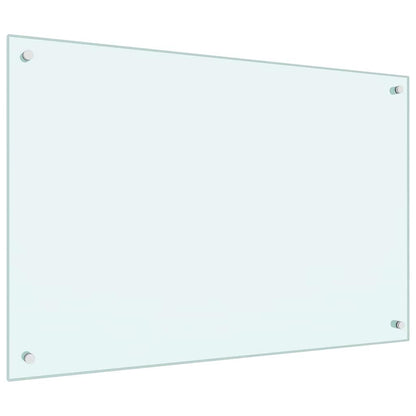 Keuken Achterwand 2 pcs Wit 90 x 60 cm gehard glas