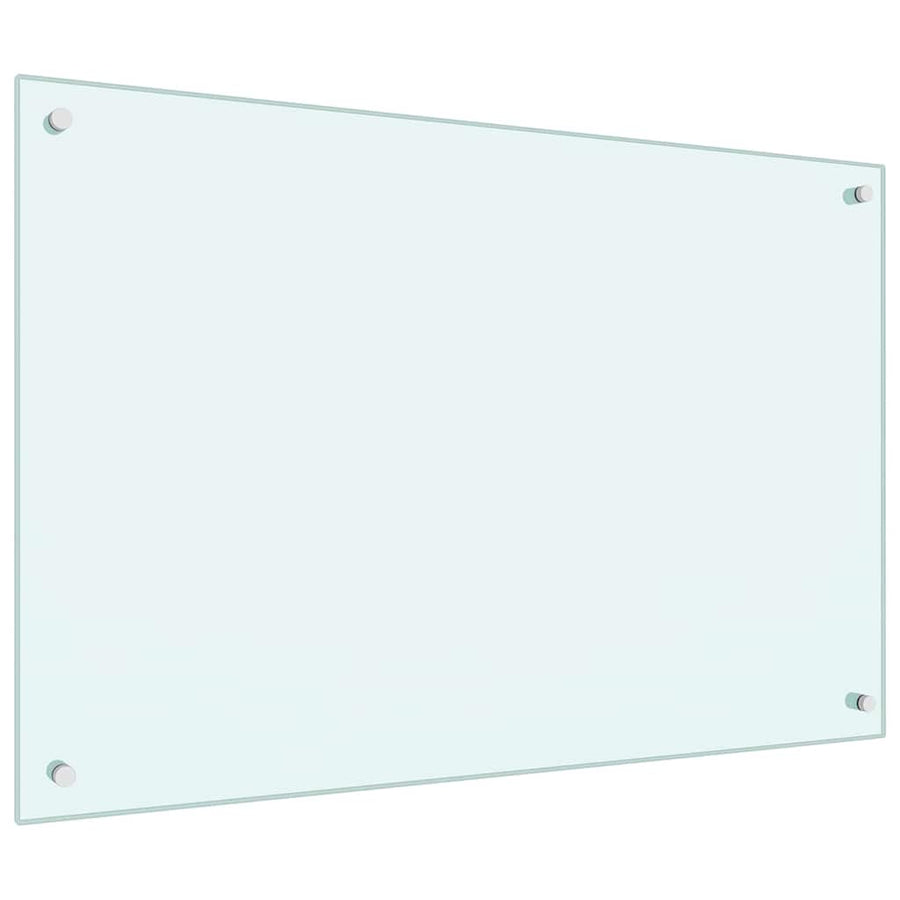 Keuken Achterwand 2 pcs Wit 90 x 60 cm gehard glas