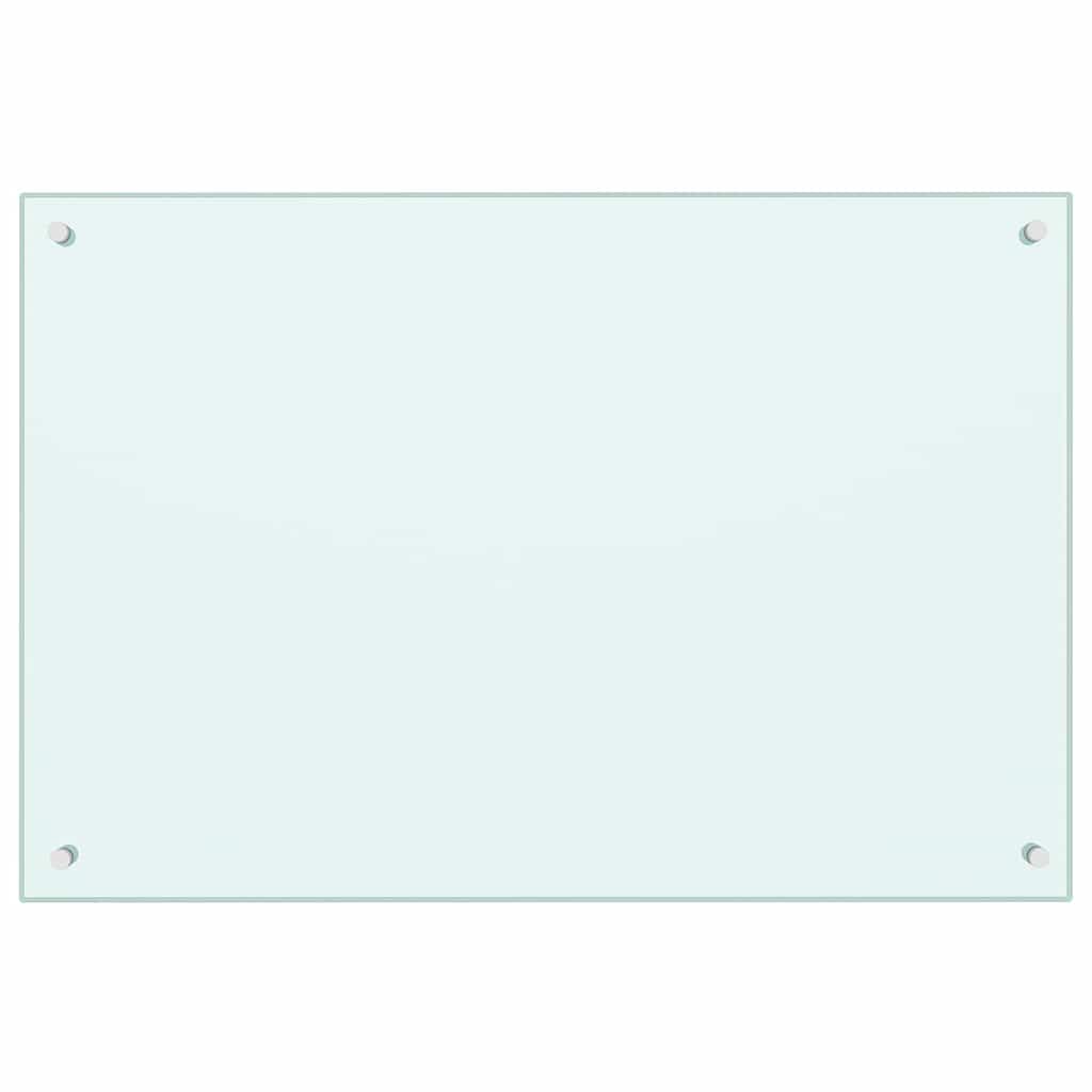 Keuken Achterwand 2 pcs Wit 90 x 60 cm gehard glas
