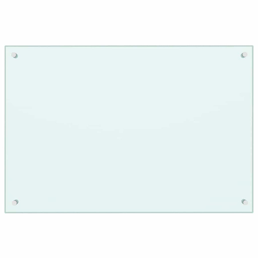 Keuken Achterwand 2 pcs Wit 90 x 60 cm gehard glas