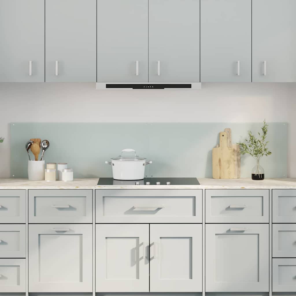 Keuken Achterwand 2 pcs Wit 100 x 40 cm gehard glas