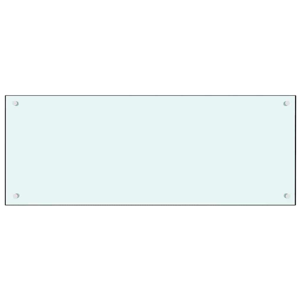 Keuken Achterwand 2 pcs Wit 100 x 40 cm gehard glas