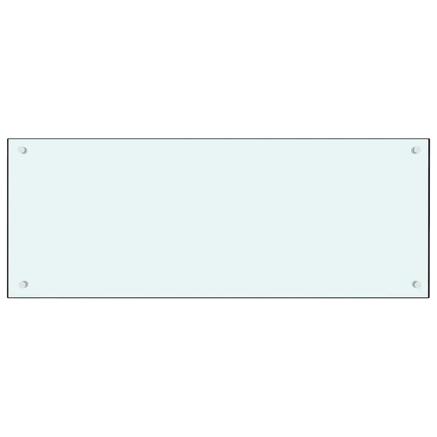 Keuken Achterwand 2 pcs Wit 100 x 40 cm gehard glas