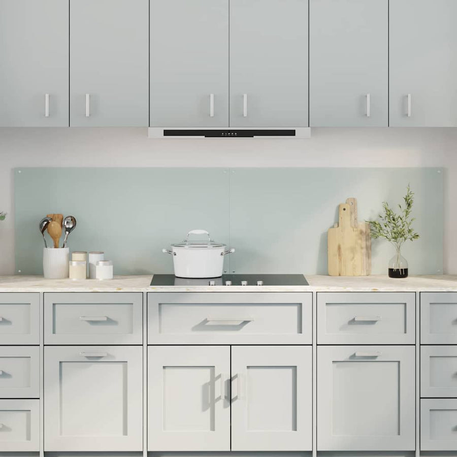 Keuken Achterwand 2 pcs Wit 100 x 50 cm gehard glas