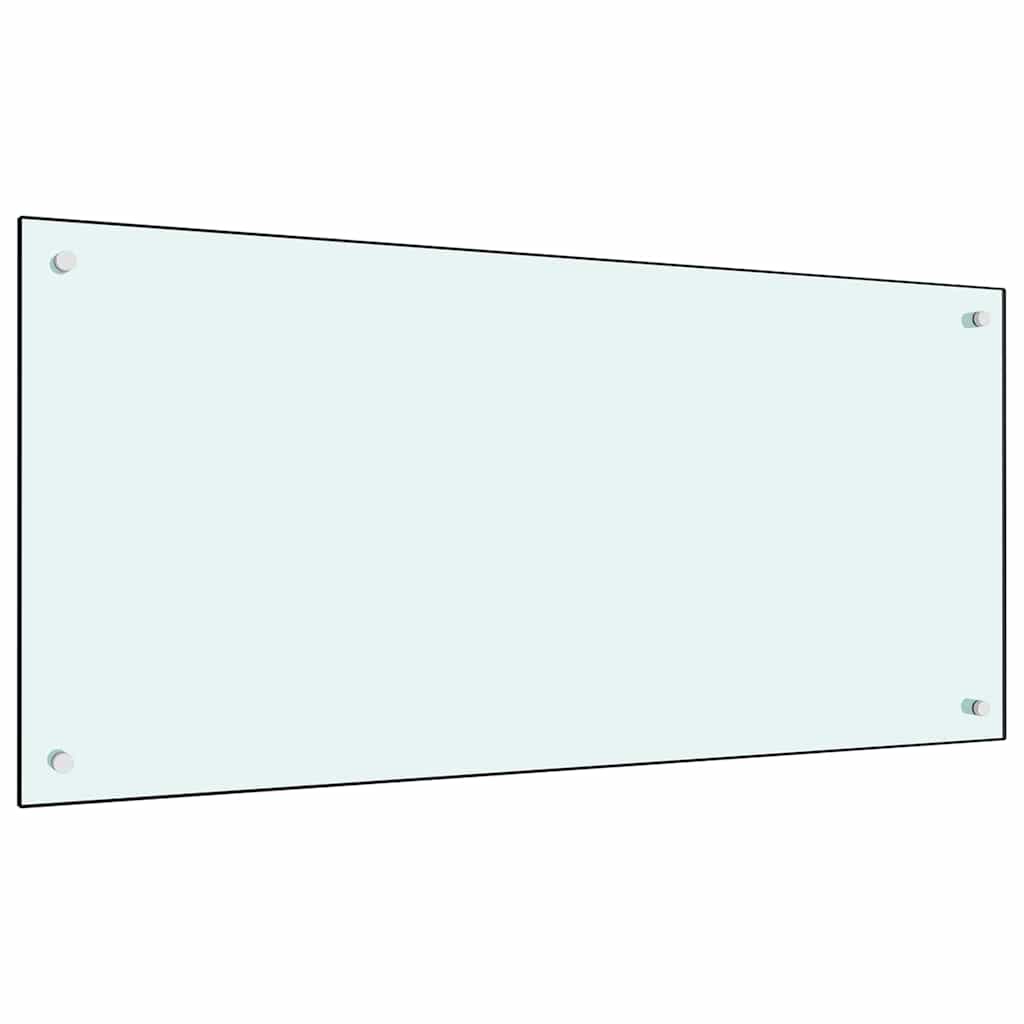 Keuken Achterwand 2 pcs Wit 100 x 50 cm gehard glas