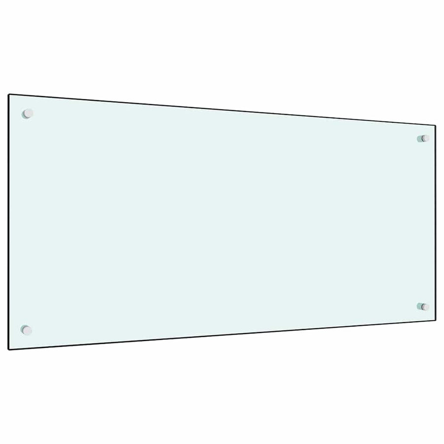Keuken Achterwand 2 pcs Wit 100 x 50 cm gehard glas