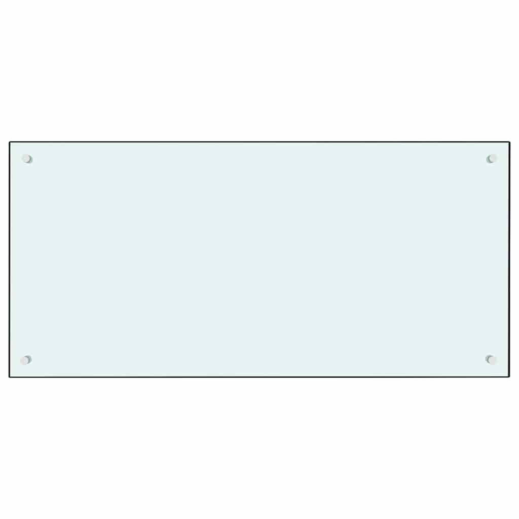 Keuken Achterwand 2 pcs Wit 100 x 50 cm gehard glas