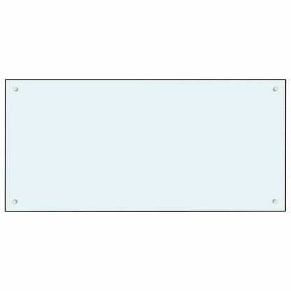 Keuken Achterwand 2 pcs Wit 100 x 50 cm gehard glas