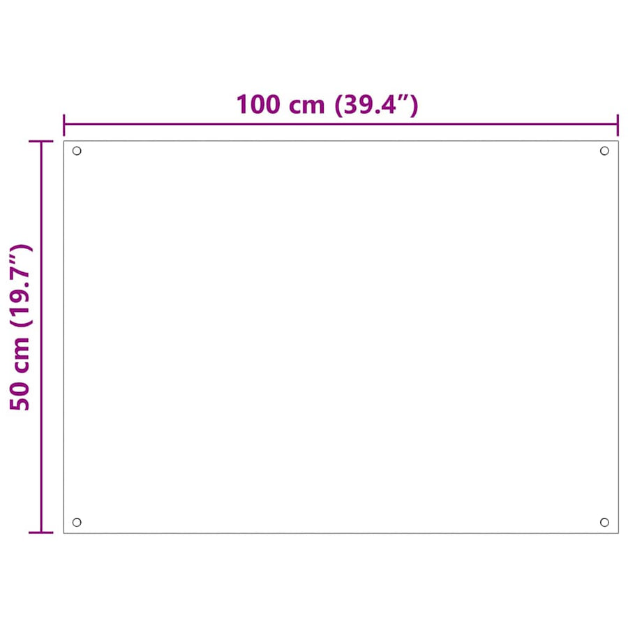 Keuken Achterwand 2 pcs Wit 100 x 50 cm gehard glas