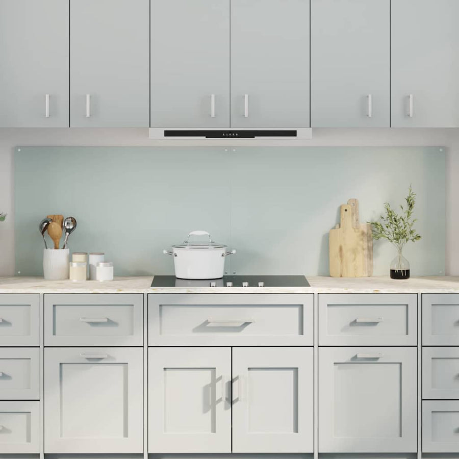 Keuken Achterwand 2 pcs Wit 100 x 60 cm gehard glas