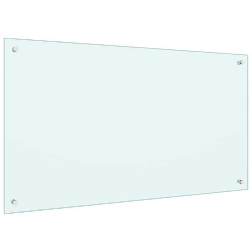 Keuken Achterwand 2 pcs Wit 100 x 60 cm gehard glas