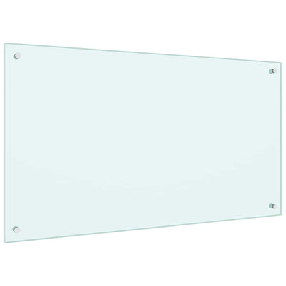 Keuken Achterwand 2 pcs Wit 100 x 60 cm gehard glas