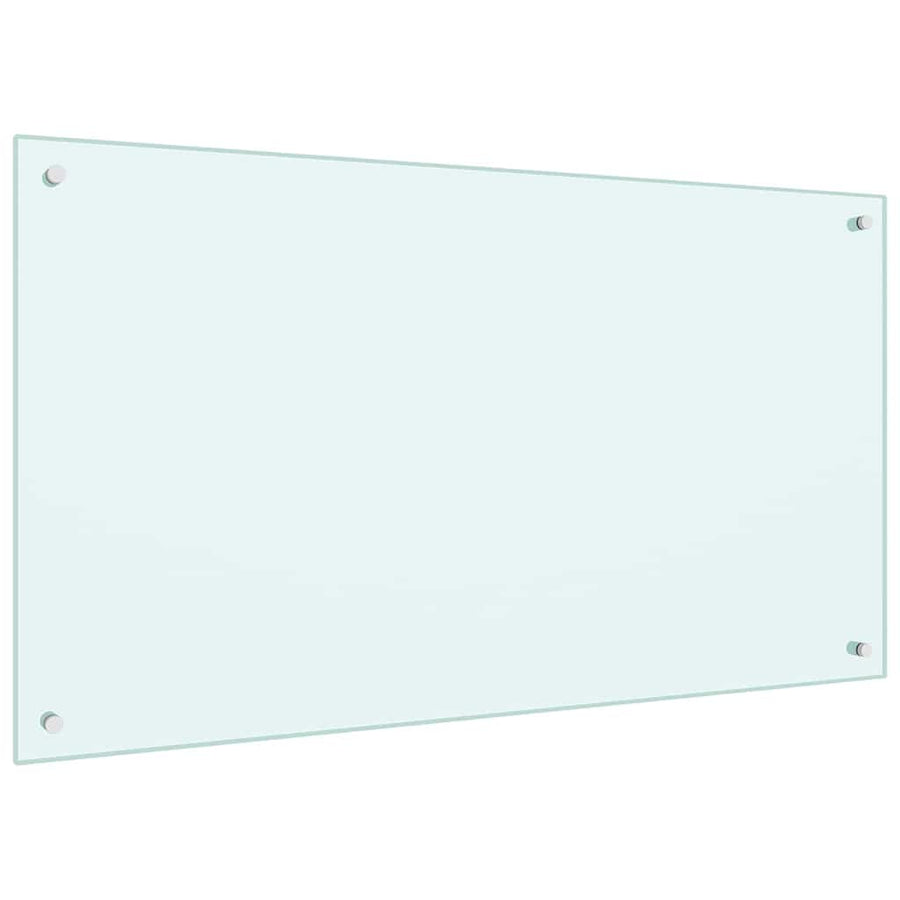 Keuken Achterwand 2 pcs Wit 100 x 60 cm gehard glas