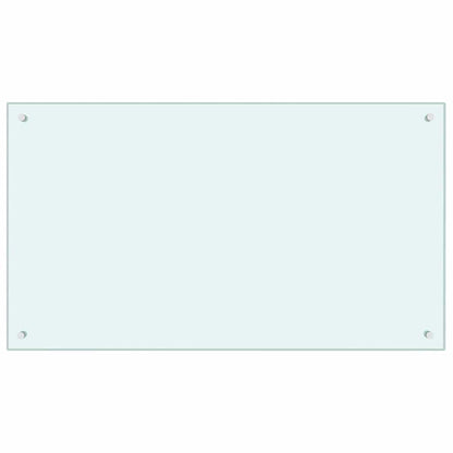 Keuken Achterwand 2 pcs Wit 100 x 60 cm gehard glas