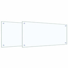 Keuken Achterwand 2 pcs Doorzichtig 90 x 40 cm gehard glas
