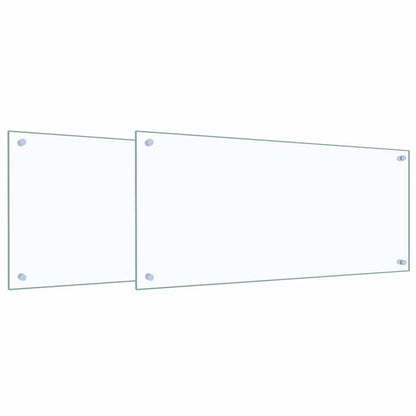 Keuken Achterwand 2 pcs Doorzichtig 90 x 40 cm gehard glas