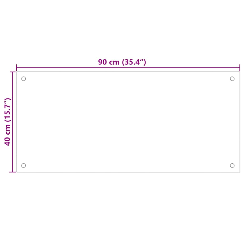 Keuken Achterwand 2 pcs Doorzichtig 90 x 40 cm gehard glas