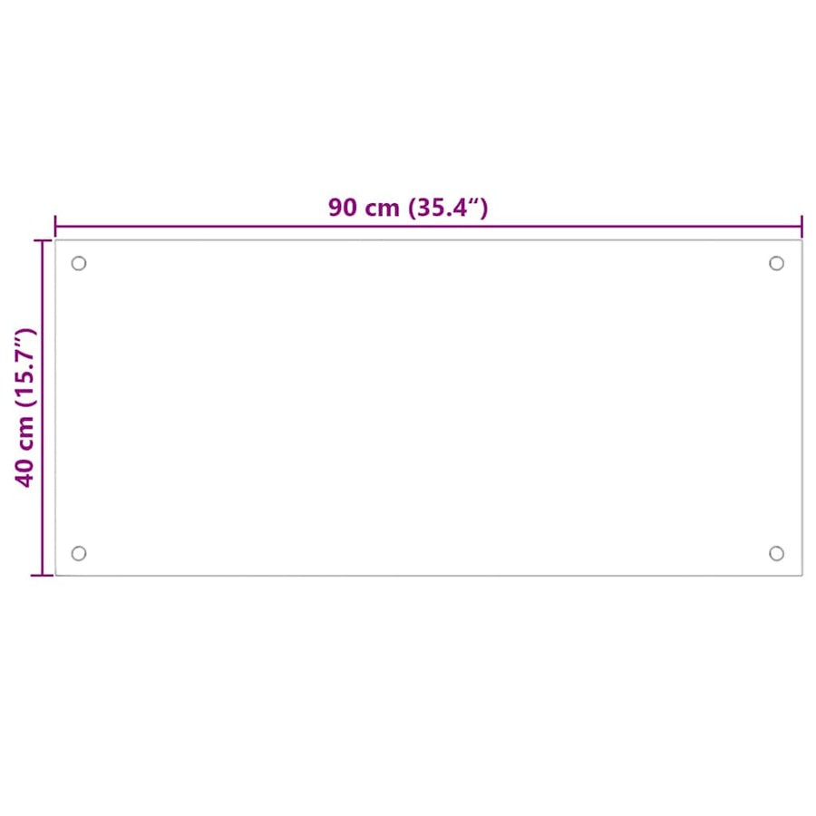 Keuken Achterwand 2 pcs Doorzichtig 90 x 40 cm gehard glas