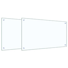 Keuken Achterwand 2 pcs Doorzichtig 90 x 50 cm gehard glas