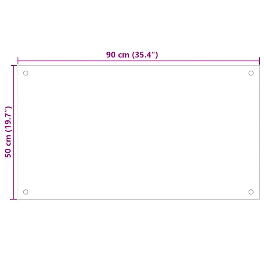 Keuken Achterwand 2 pcs Doorzichtig 90 x 50 cm gehard glas