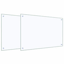 Keuken Achterwand 2 pcs Doorzichtig 90 x 60 cm gehard glas