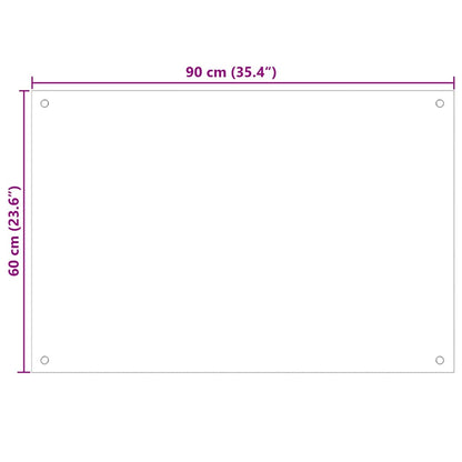 Keuken Achterwand 2 pcs Doorzichtig 90 x 60 cm gehard glas