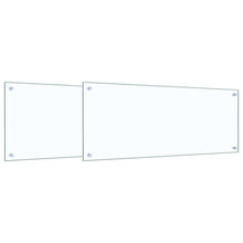 Keuken Achterwand 2 pcs Doorzichtig 100 x 40 cm gehard glas