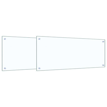 Keuken Achterwand 2 pcs Doorzichtig 100 x 40 cm gehard glas