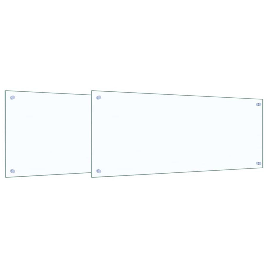 Keuken Achterwand 2 pcs Doorzichtig 100 x 40 cm gehard glas