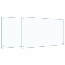 Keuken Achterwand 2 pcs Doorzichtig 100 x 60 cm gehard glas