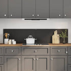 Keuken achterwand 2 stuks 90x40 cm gehard glas zwart