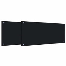 Keuken Achterwand 2 pcs Zwart 90 x 40 cm gehard glas